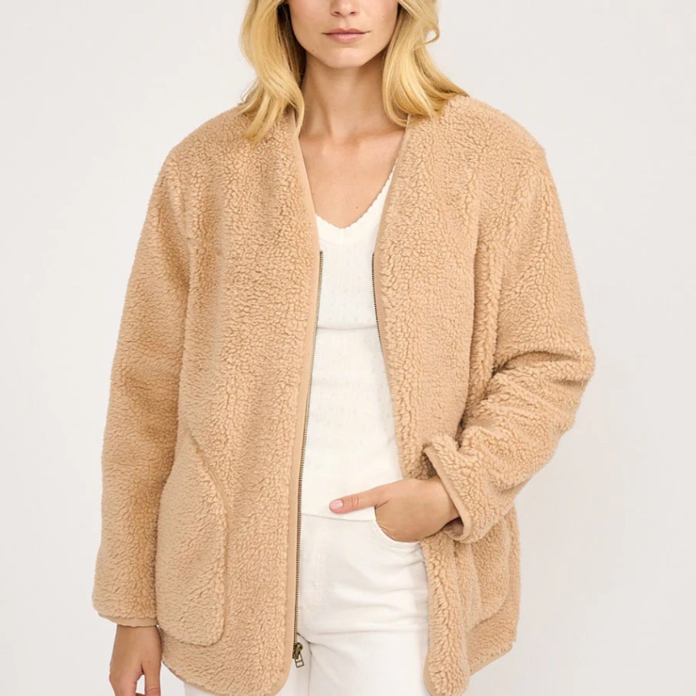 Cozy Tan Teddy Jacket